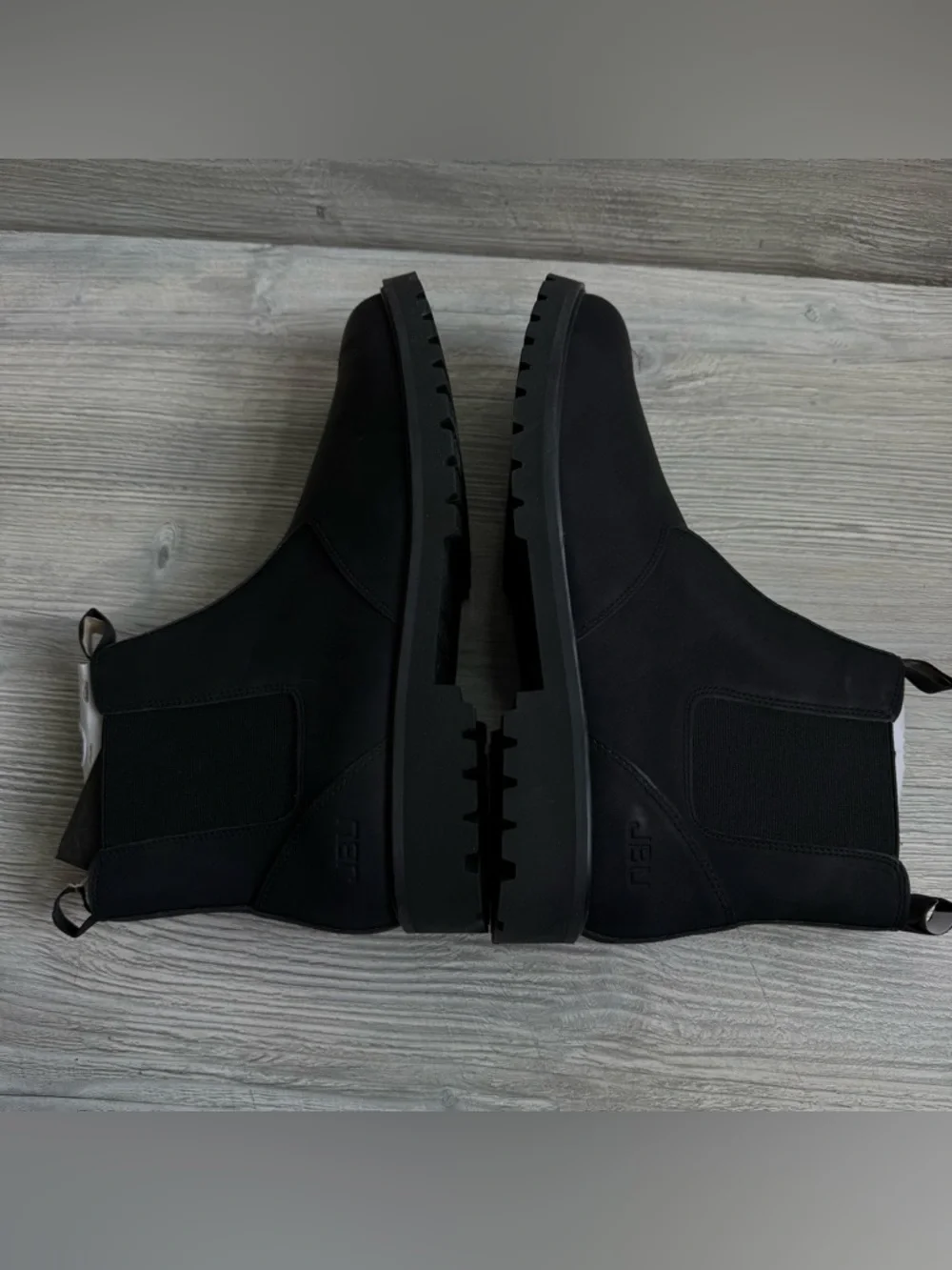 JBU Kai Men's Black Chelsea Boots - Sleek Slip-On Ankle Boot water resistant 13